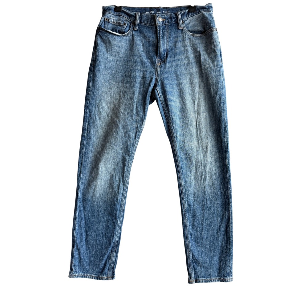 Old Navy Jeans Mens 34x30 Relaxed Slim Taper Built-In Flex Medium Wash Denim